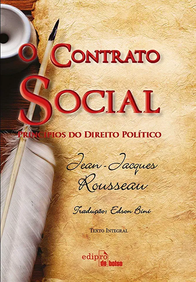 Capa do Livro O contrato social - Jean-Jacques Rousseau
