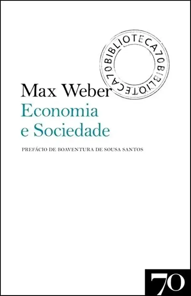 Capa do Livro Economia e Sociedade - Max Weber