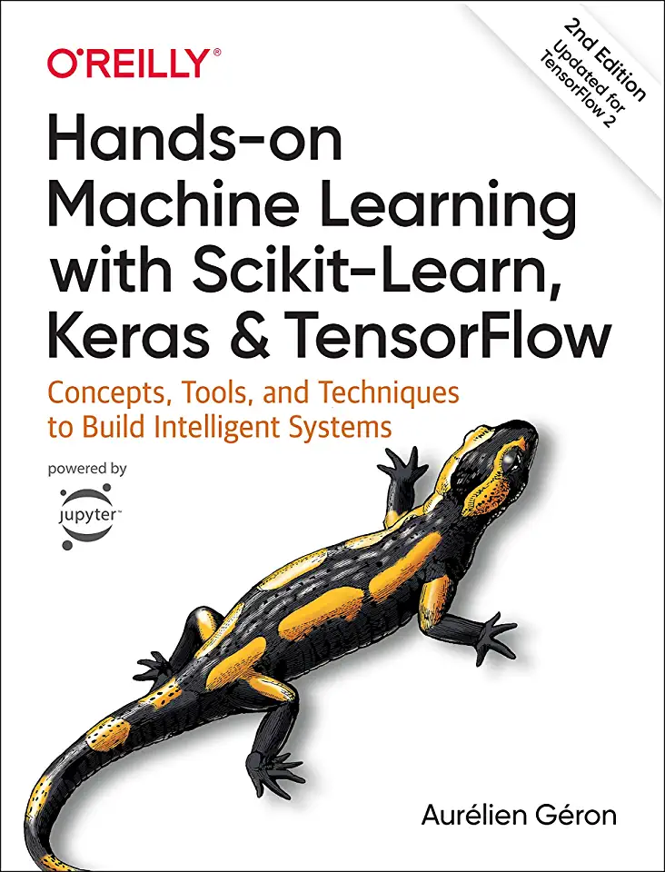 Capa do Livro Hands-On Machine Learning with Scikit-Learn and TensorFlow- Concepts, Tools, and Techniques to Build Intelligent Systems - Aurélien Géron