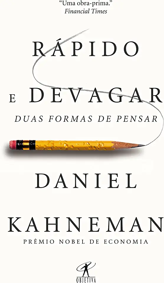 Capa do Livro Rápido e Devagar, Daniel Kahneman