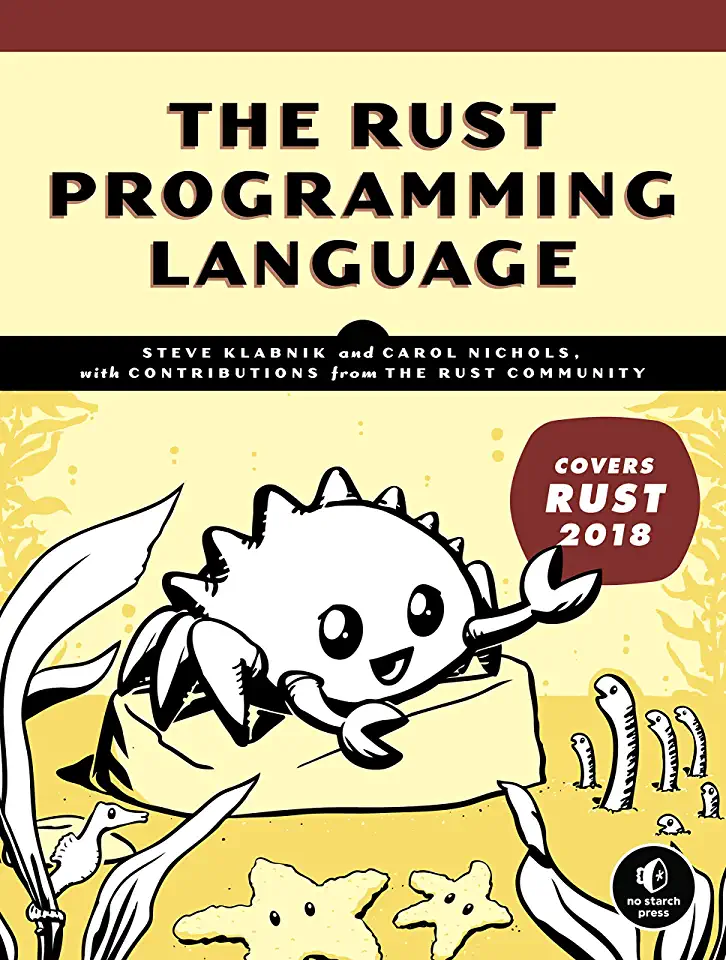 Capa do Livro The Rust Programming Language - Steve Klabnik and Carol Nichols