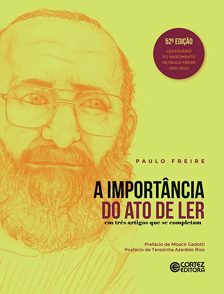 Capa do Livro A Importância do Ato de Ler - Paulo Freire