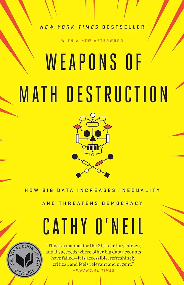 Capa do Livro Weapons of Math Destruction- How Big Data Increases Inequality and Threatens Democracy de Cathy O'Neil