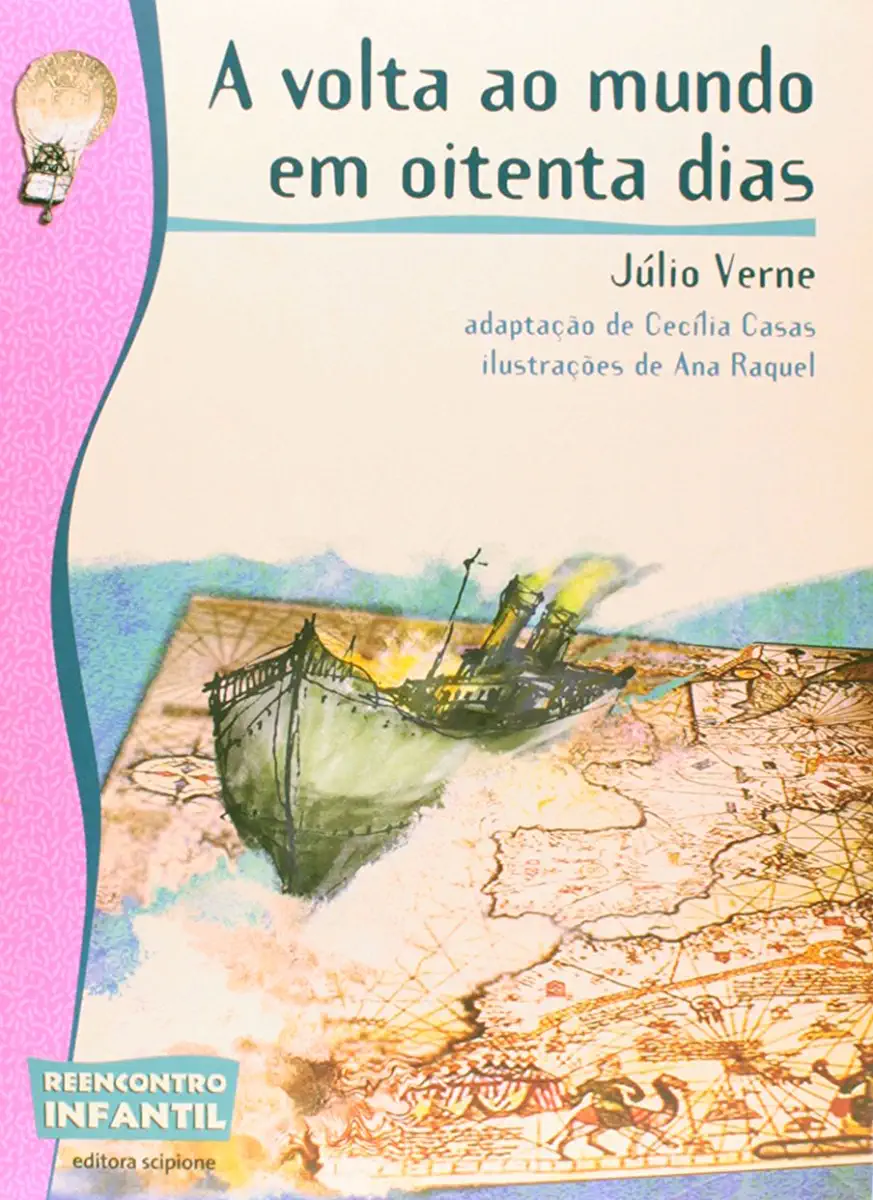 Capa do Livro A Volta ao Mundo em Oitenta Dias - Júlio Verne
