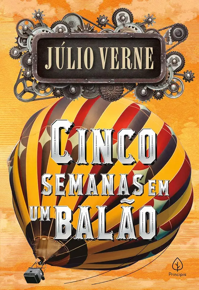 Capa do Livro Cinco Semanas Em Balão - Júlio Verne