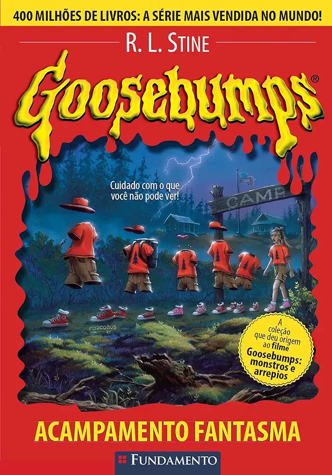 Capa do Livro Goosebumps - Acampamento Fantasma - R. L. Stine