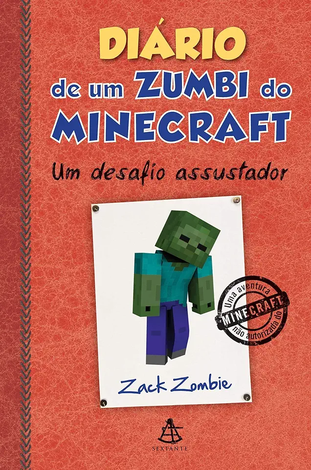 Capa do Livro Diário de um Zumbi do Minecraft- um Desafio Assustador - Herobrine Books