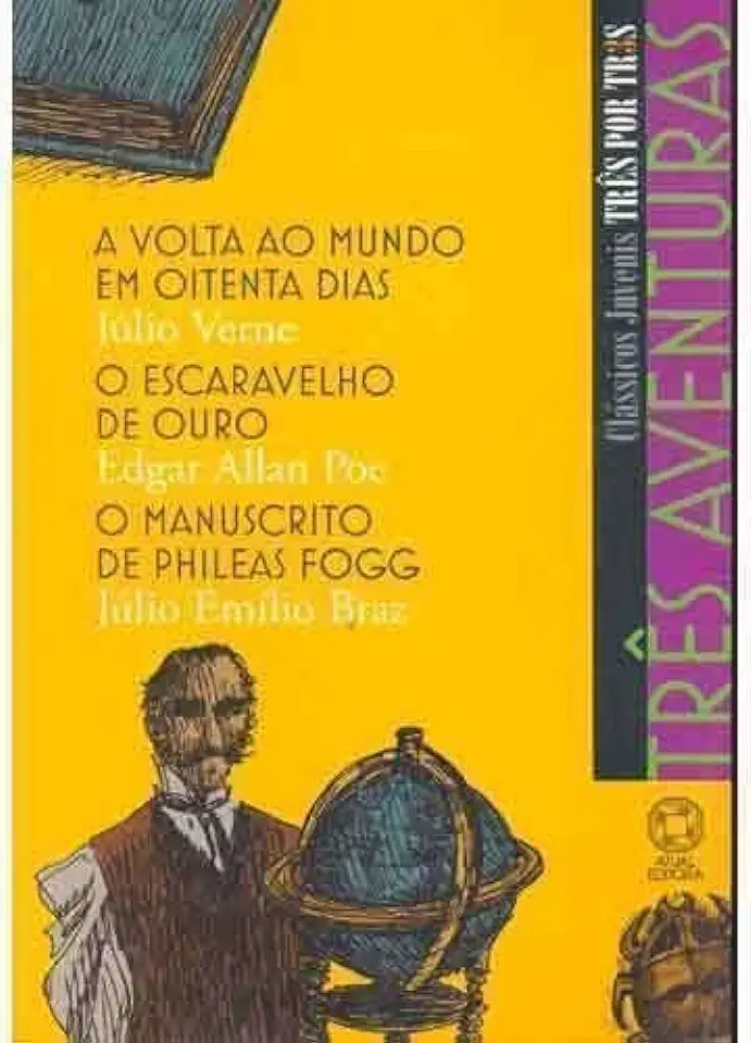 Capa do Livro Três Aventuras - Júlio Verne / Edgar Allan Poe / Júlio Emílio Braz