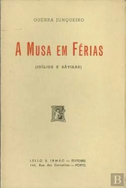 Capa do Livro A Musa Em Férias - Guerra Junqueiro