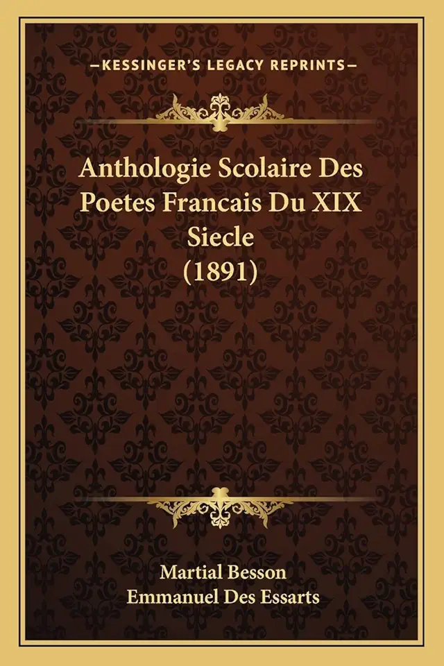 Capa do Livro Anthologie des Poètes Français - Xix. Siècle