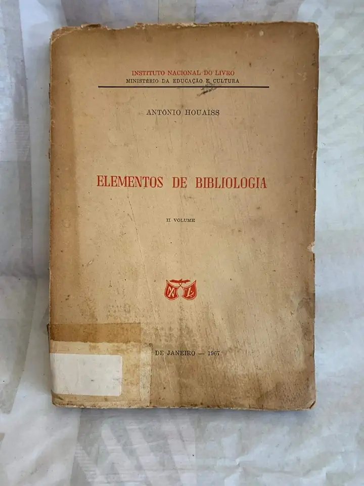 Capa do Livro Elementos de Bibliologia - Antônio Houaiss