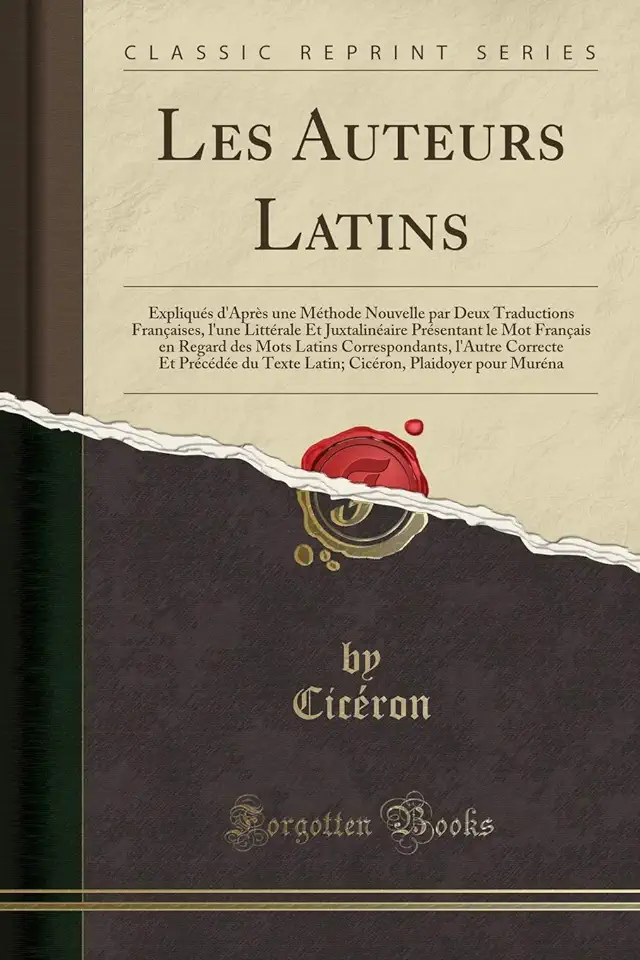 Capa do Livro Les Auteurs Latins - Ciceron