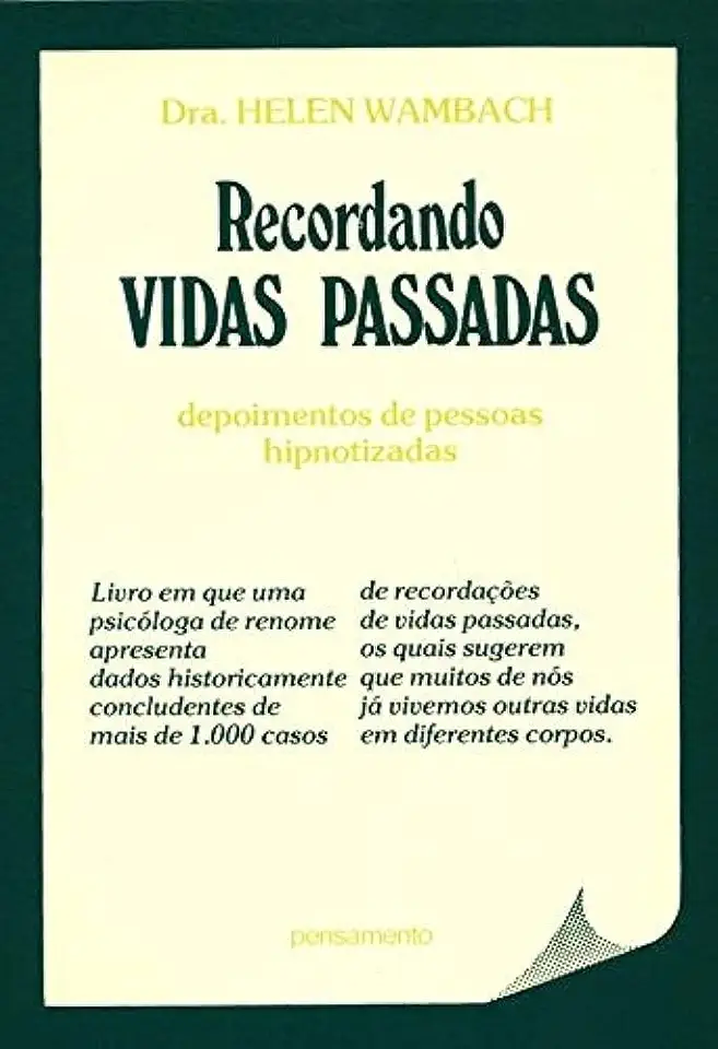 Capa do Livro Recordando Vidas Passadas - Helen Wambach