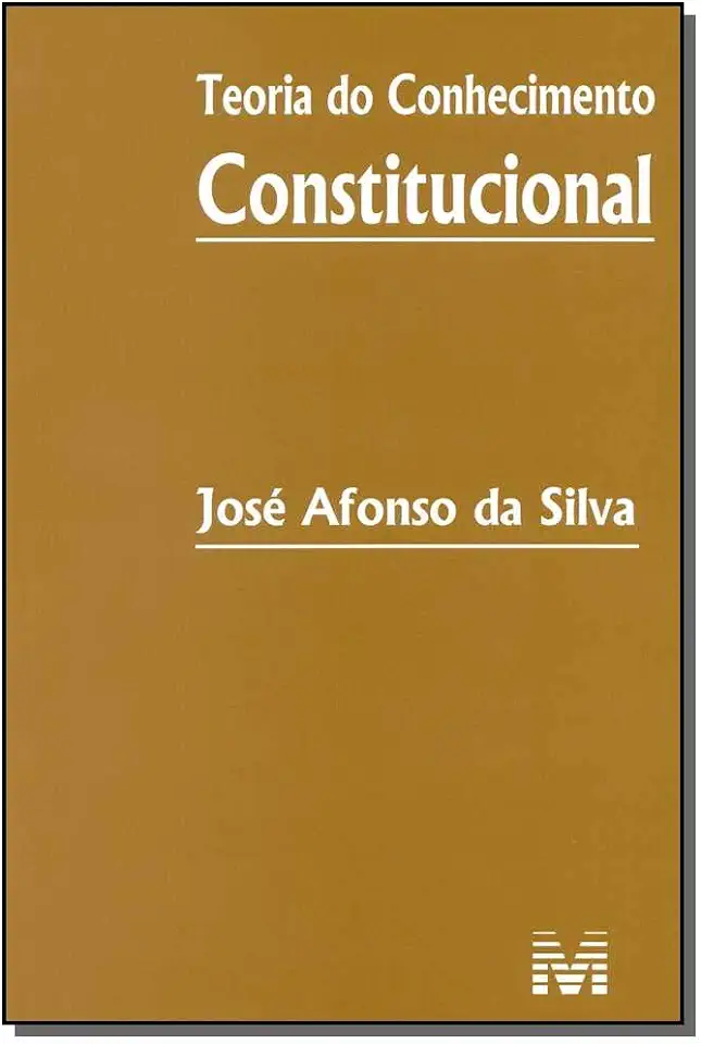 Capa do Livro Teoria do Conhecimento Constitucional - José Afonso da Silva