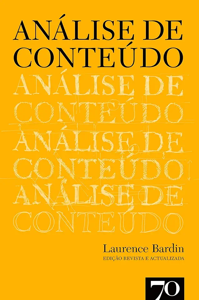 Capa do Livro Analise de Conteudo - Bardin Laurence