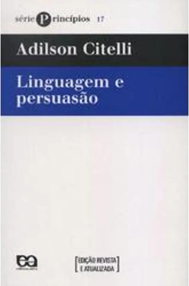 Capa do Livro Linguagem e Persuasão - Adilson Citelli