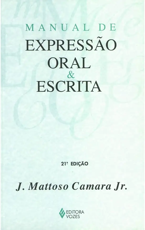 Capa do Livro Manual de Expressão Oral e Escrita - J. Mattoso Camara Jr.