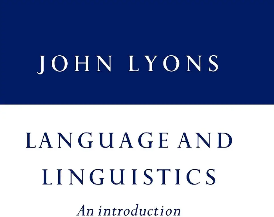 Capa do Livro Language and Linguistics - John Lyons