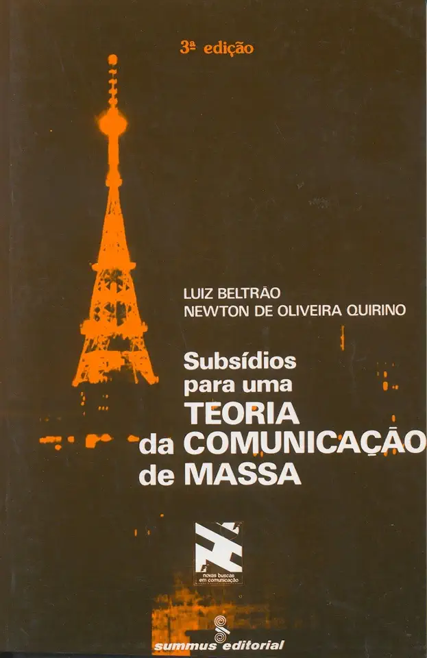 Capa do Livro Teoria da Comunicação de Massa - QUIRINO, NEWTON DE OLIVEIRA