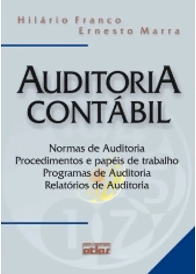 Capa do Livro Auditoria Contábil - Hilário Franco, Ernesto Marra