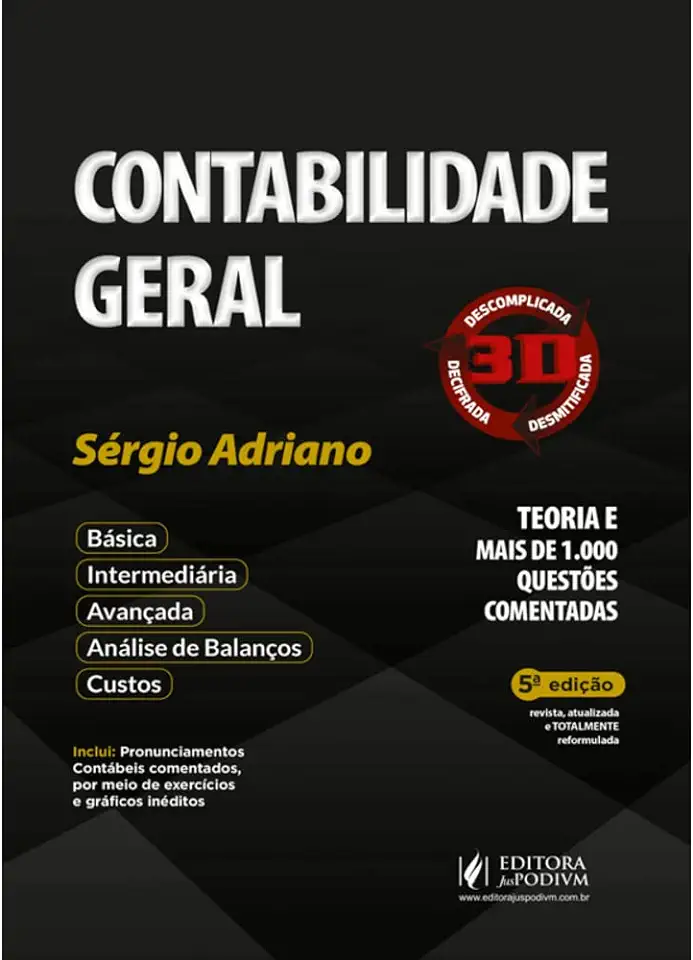 Capa do Livro Contabilidade Geral 3d - Sergio Adriano