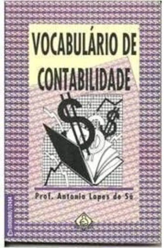 Capa do Livro Vocabulário de Contabilidade - Antonio Lopes de Sá