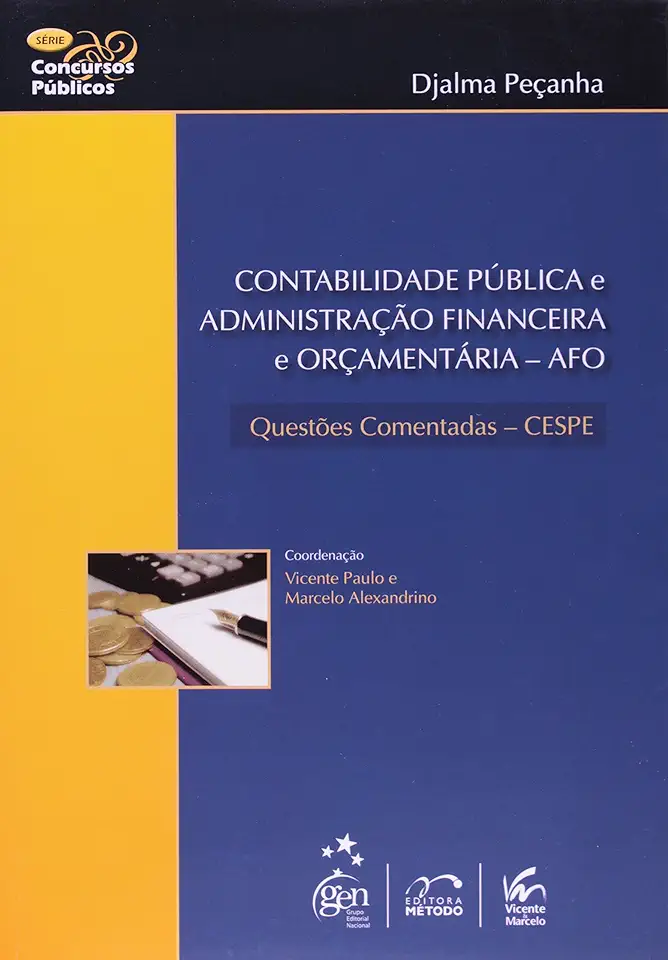 Capa do Livro Contabilidade Pública e Administração Financeira e Orçamentária - Afo - Djalma Peçanha