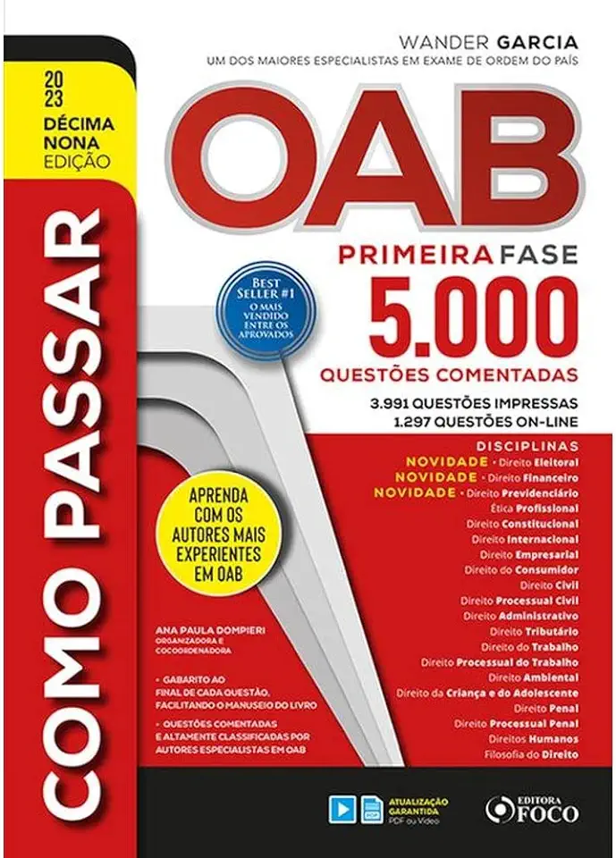 Capa do Livro Como Passar na Oab! - Wander Garcia