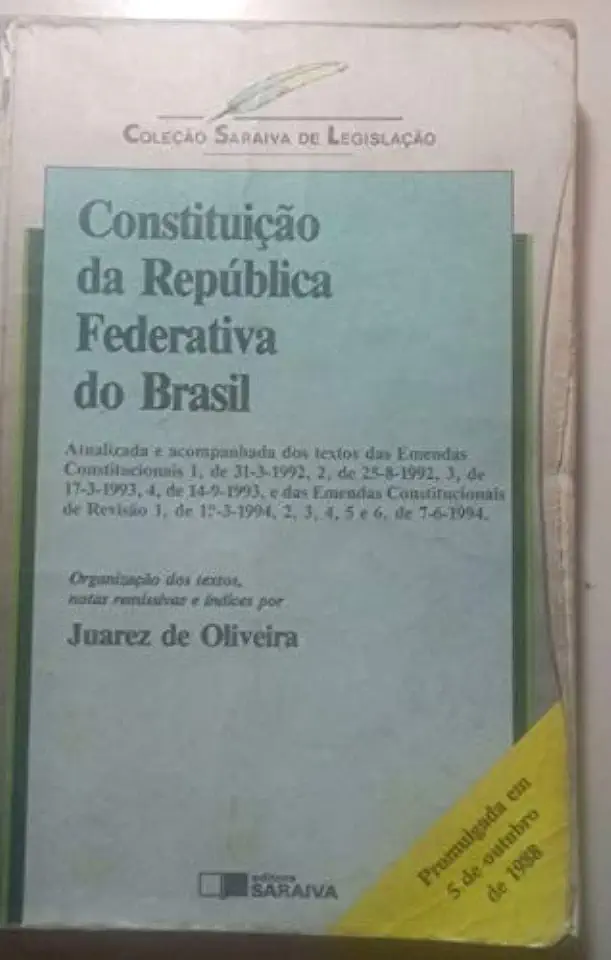 Capa do Livro Constituição da República Federativa do Brasil - Juarez de Oliveira