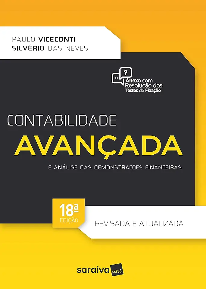 Capa do Livro Contabilidade Avançada e Análise das Demonstrações Financeiras 11ª Ed - Silvério das Neves & Paulo E. V. Viceconti