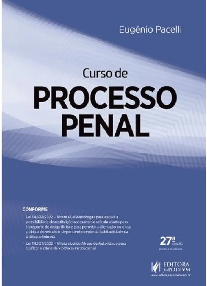 Capa do Livro Curso de Processo Penal - Eugênio Pacelli de Oliveira