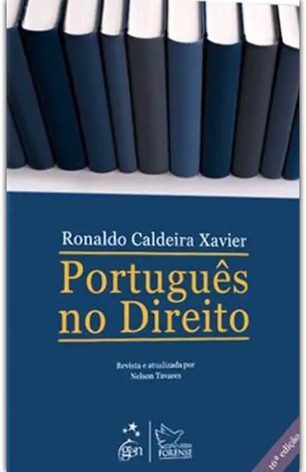 Capa do Livro Português no Direito - Ronaldo Caldeira Xavier