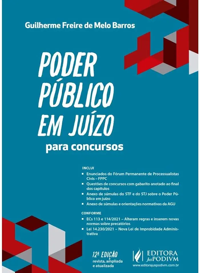 Capa do Livro Poder Público em Juízo - Para Concursos - Guilherme Freire de Melo Barros