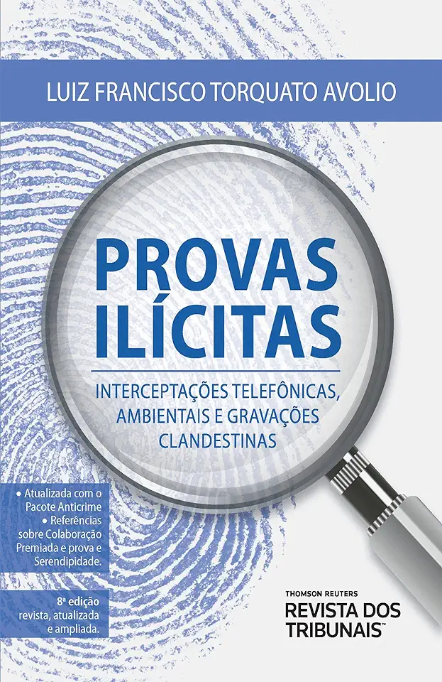 Capa do Livro Provas Ilícitas - Luiz Francisco Torquato Avolio