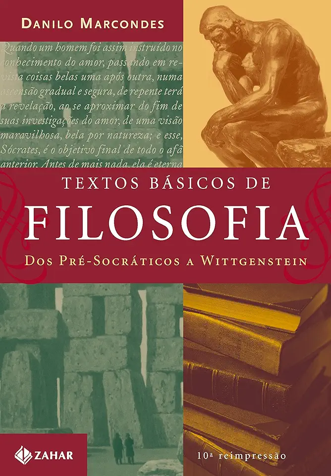 Capa do Livro Textos Básicos de Filosofia - dos Pré-socráticos a Wittgenstein - Danilo Marcondes