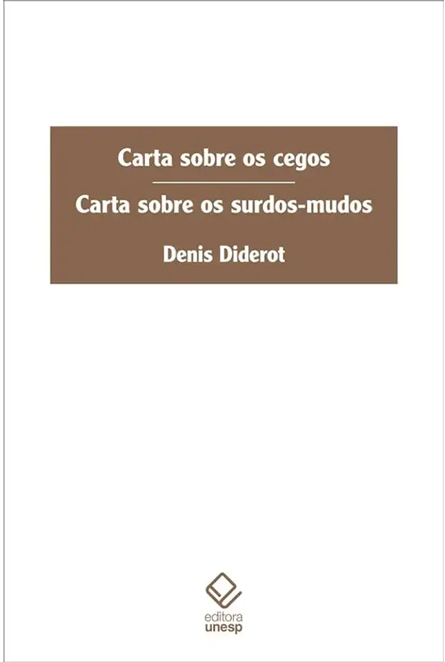 Capa do Livro Carta Sobre os Cegos / Carta Sobre os Surdos e Mudos - Denis Diderot