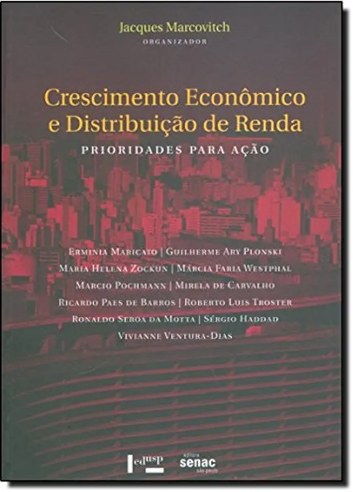 Capa do Livro Crescimento Econômico e Distribuição de Renda - Jacques Marcovitch