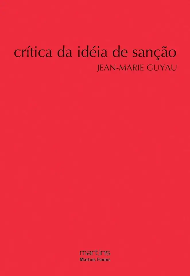 Capa do Livro Crítica da Idéia de Sanção - Jean-marie Guyau