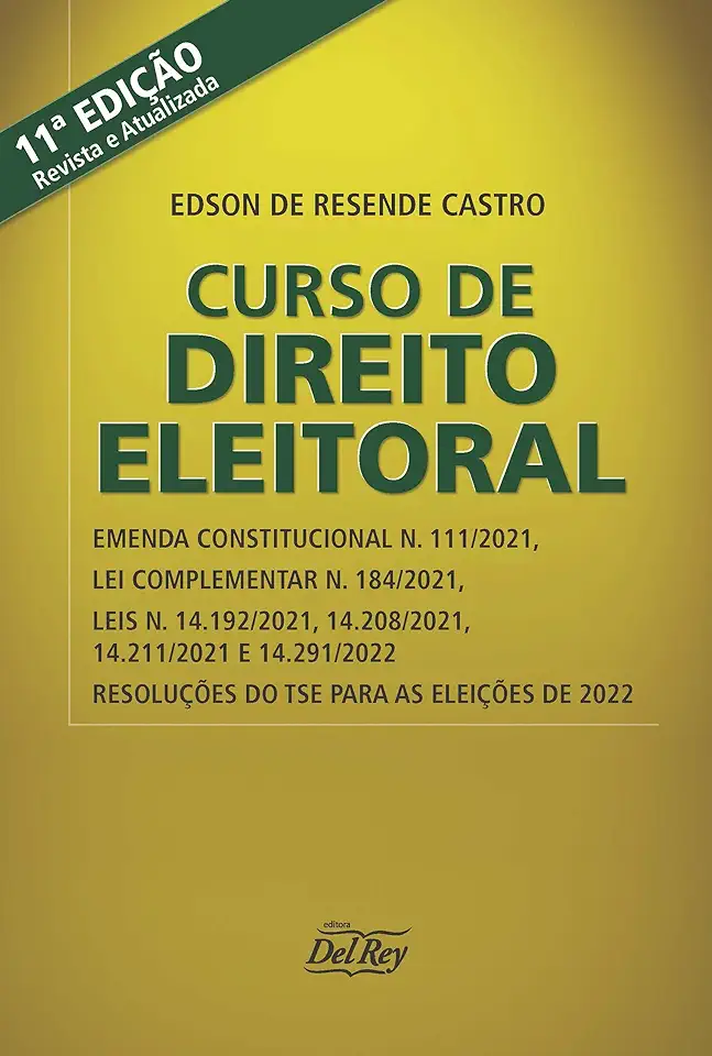 Capa do Livro Curso de Direito Eleitoral - Edson de Resende Castro