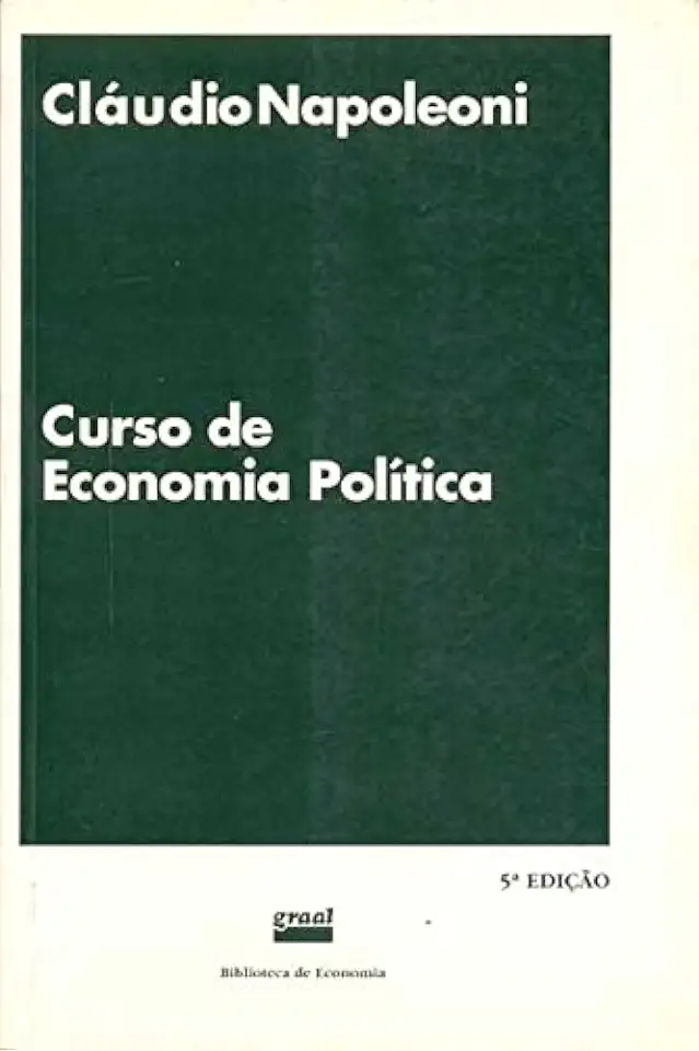 Capa do Livro Curso de Economia Política - Cláudio Napoleoni