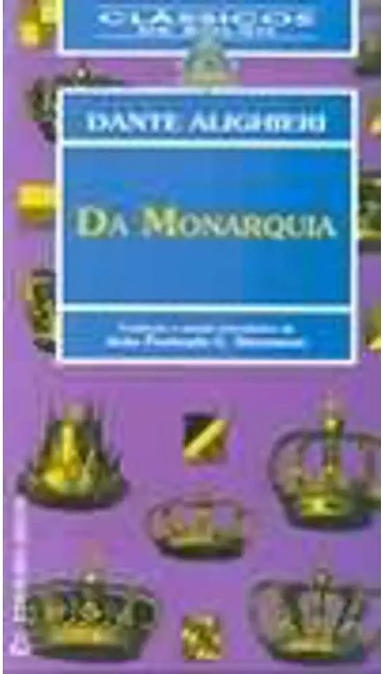 Capa do Livro Da Monarquia - Dante Alighieri