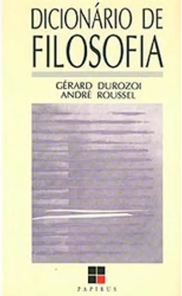 Capa do Livro Dicionário de Filosofia - Gérard Durozoi, André Roussel