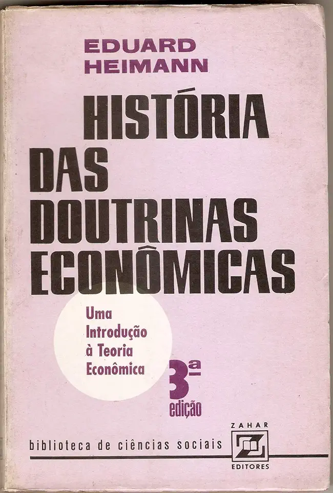 Capa do Livro História das Doutrinas Econômicas - Eduard Heimann