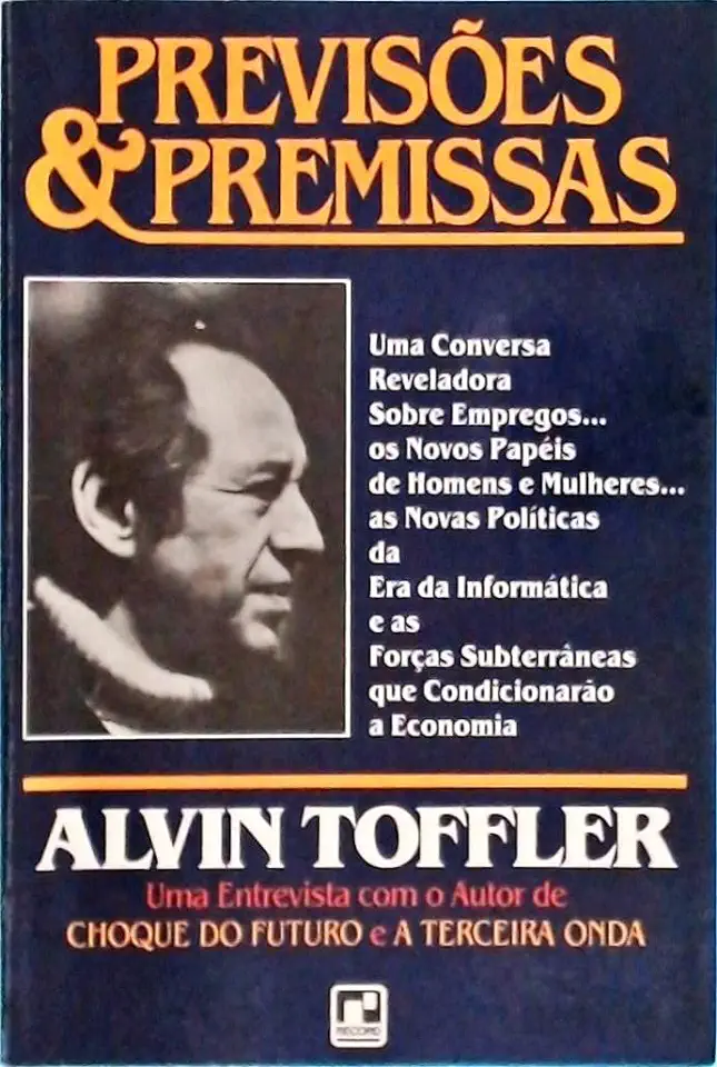 Capa do Livro Previsões e Premissas - Alvin Toffler