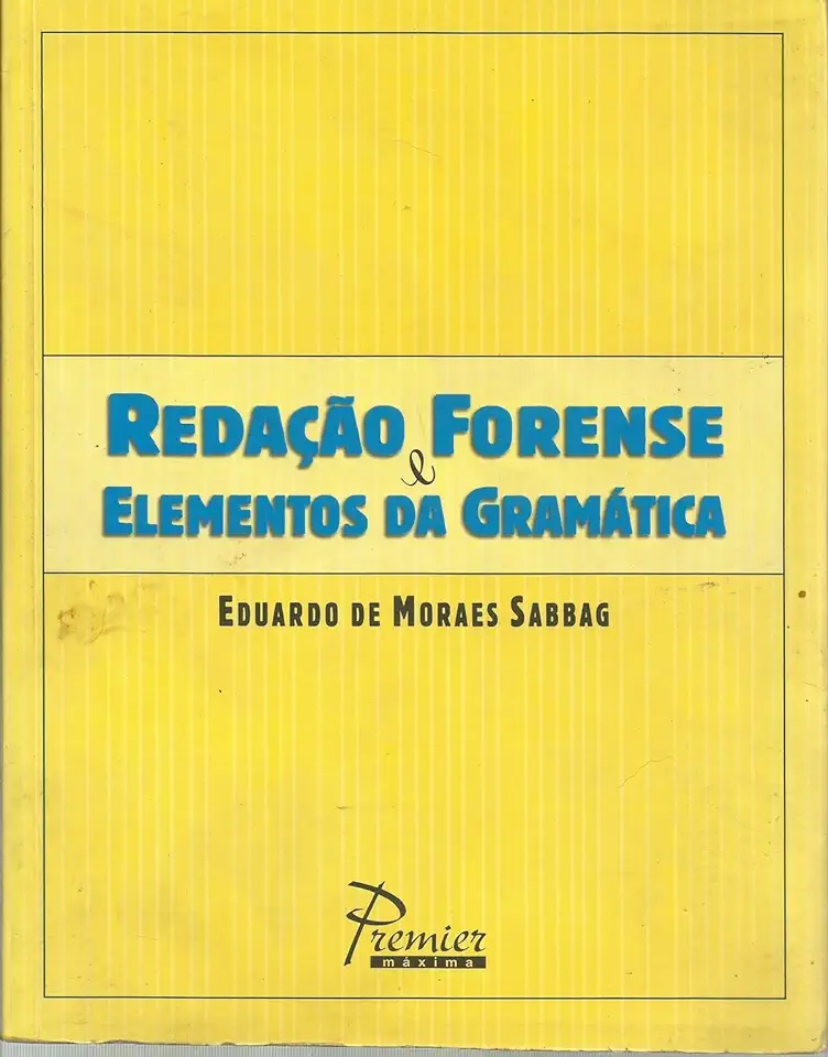 Capa do Livro Redação Forense e Elementos da Gramática - Eduardo de Moraes Sabbag