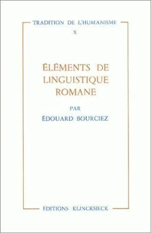 Elements of Romance Linguistics - Édouard Bourciez