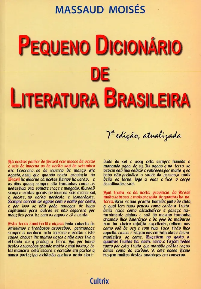 Capa do Livro Pequeno Dicionário de Literatura Brasileira - Massaud Moisés