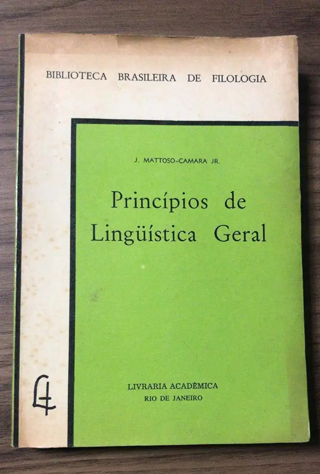 Capa do Livro Princípios de Linguística Geral - J. Mattoso Camara Jr.
