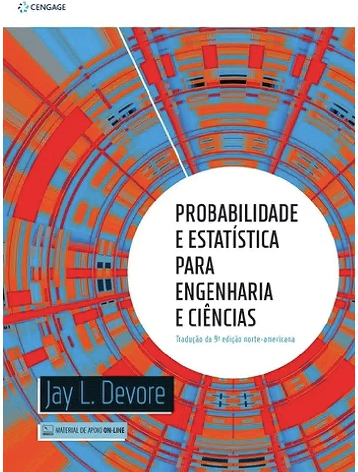 Capa do Livro Probabilidade e Estatística para Engenharia e Ciências - Jay L. Devore