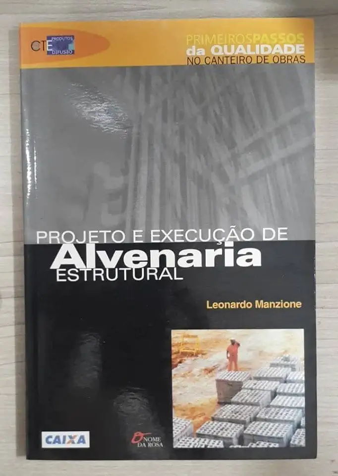 Capa do Livro Projeto e Execução de Alvenaria Estrutural - Leonardo Manzione